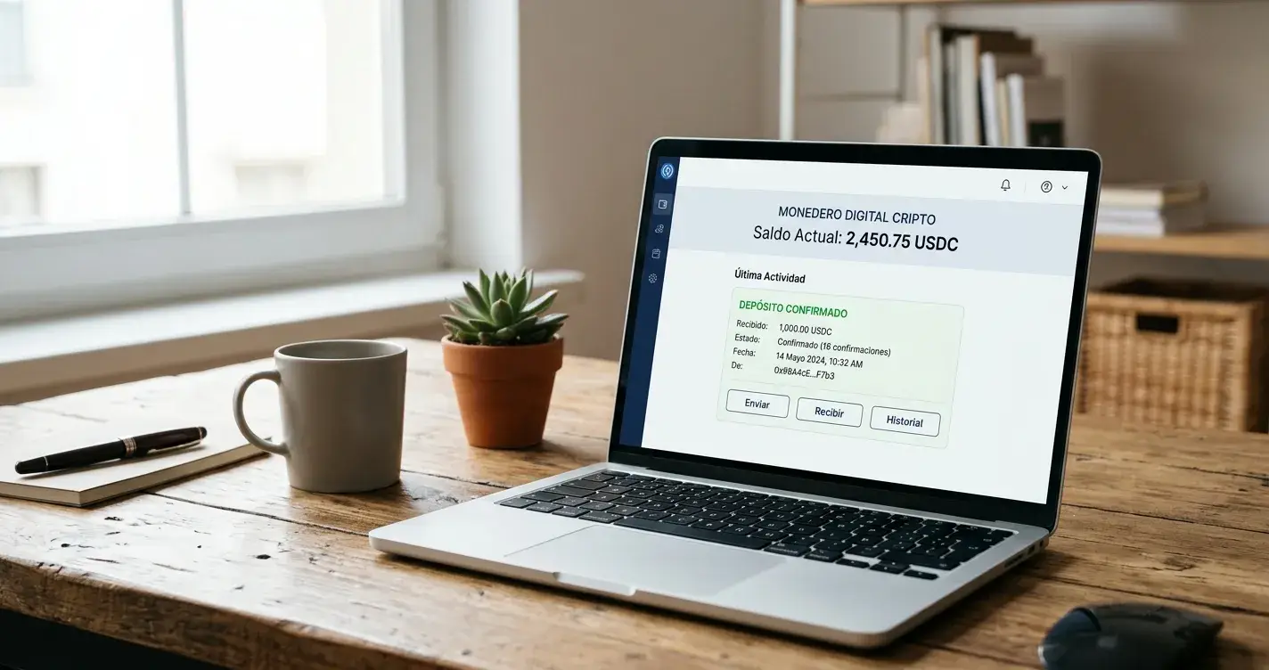 Casino online aceptando depósito en USDC mediante interfaz limpia con billetera cripto