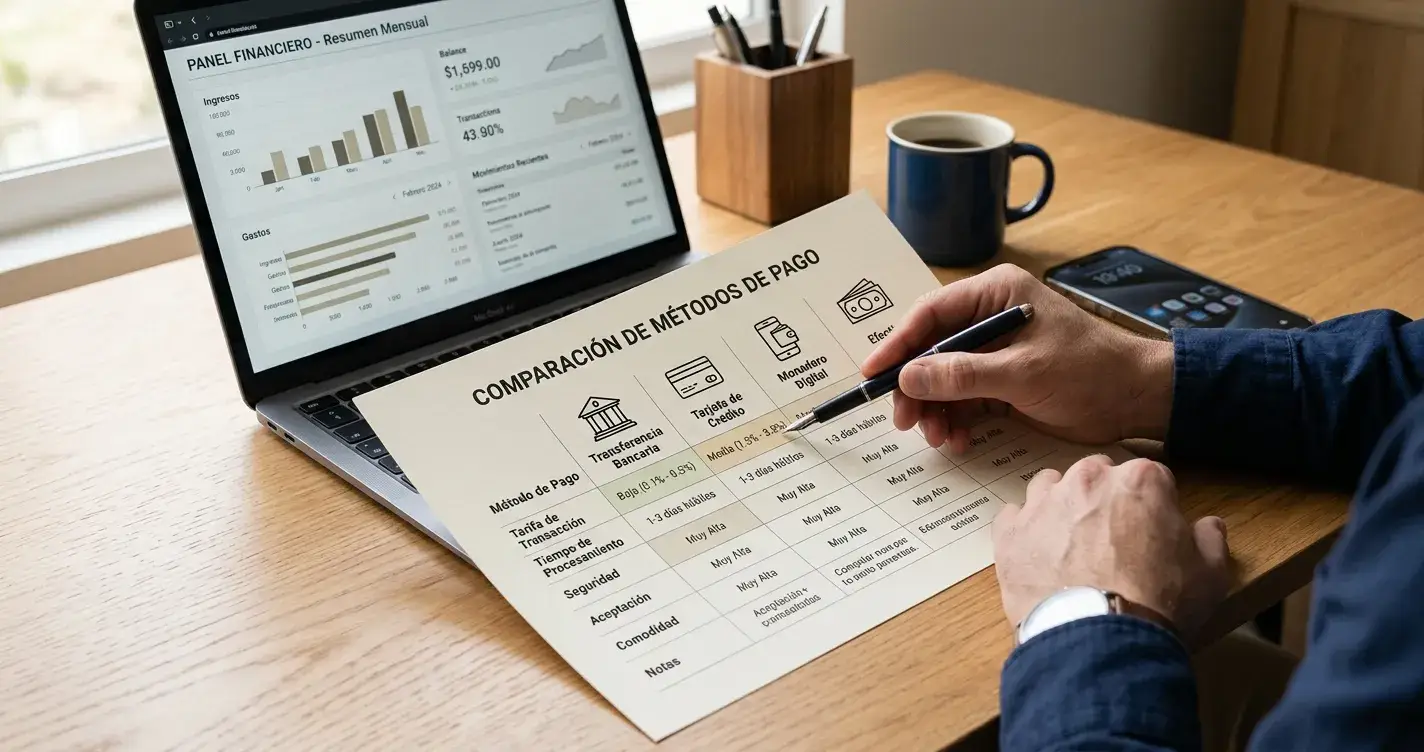 Comparativa visual Klarna, Bizum, PayPal y tarjeta para casinos online