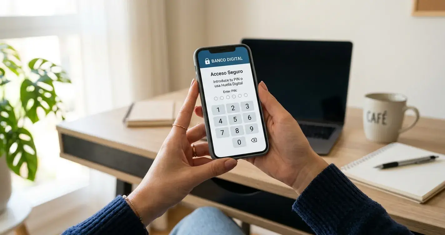 Interfaz de autenticación bancaria en smartphone con pasarela de pago Trustly