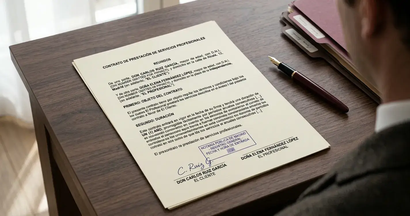 Documento legal español con sello oficial y bolígrafo sobre mesa de despacho para juego regulado por DGOJ