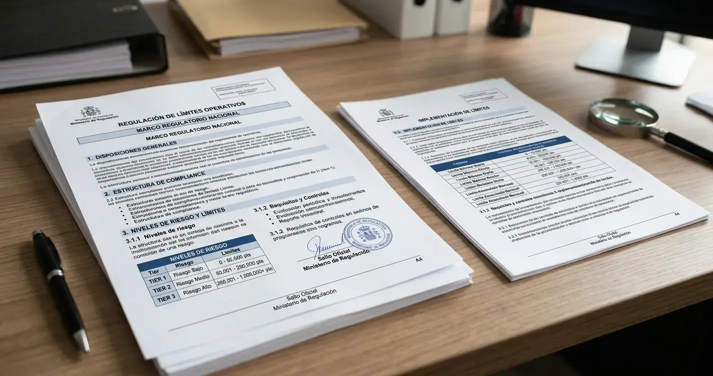Documento explicativo de límites DGOJ con tres capas regulatorias marcadas