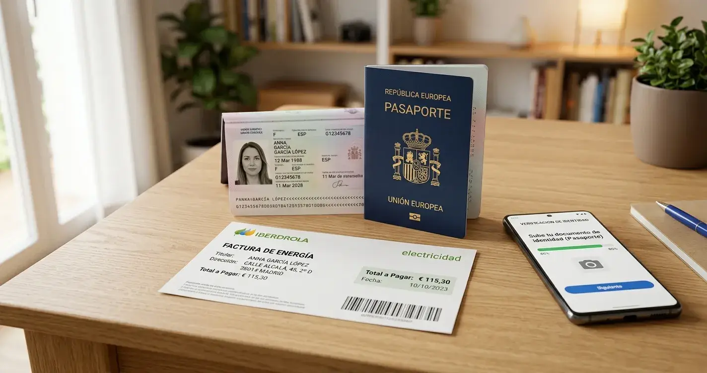 Pantalla de verificación KYC de MiFinity con documentos requeridos