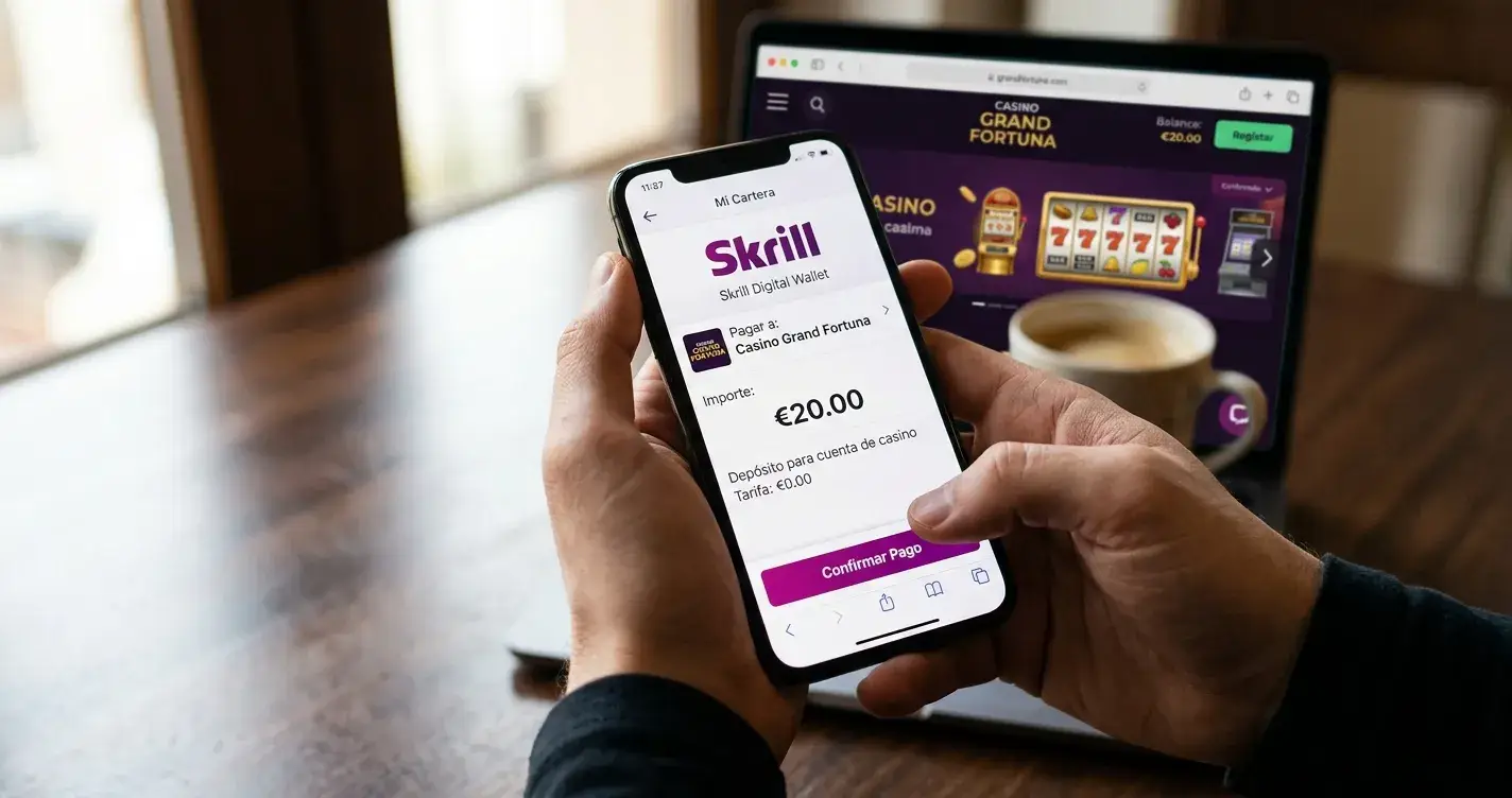 Uso de Skrill para pagar en un casino online desde el teléfono móvil